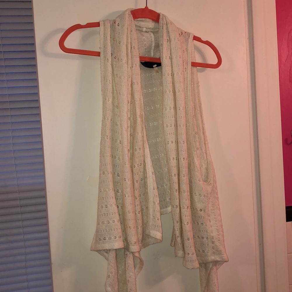 White Sleeveless Sweater